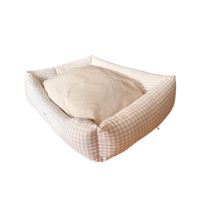 Cama Perro Confort Vichy beige