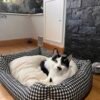 Cama Perro Confort Vichy negro