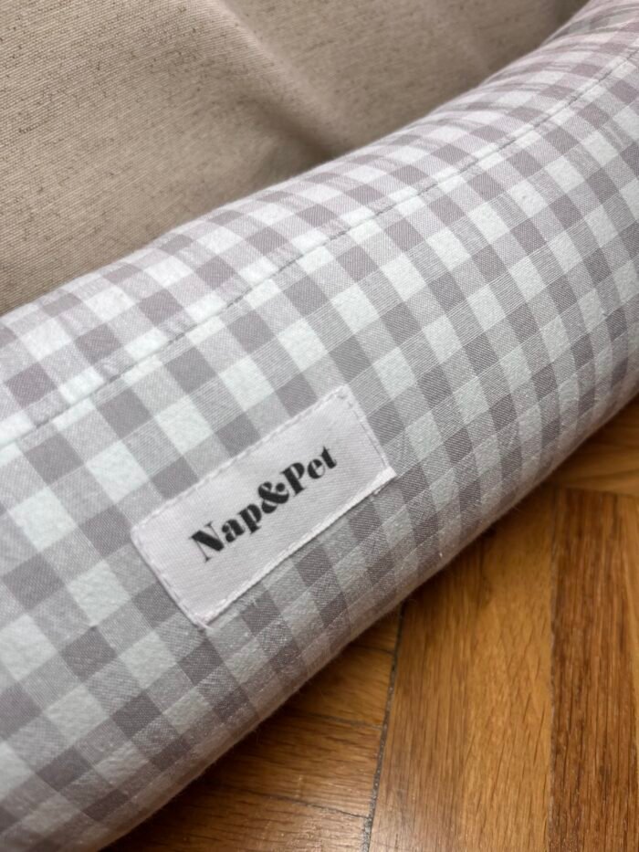 Cama Perro Confort Vichy gris