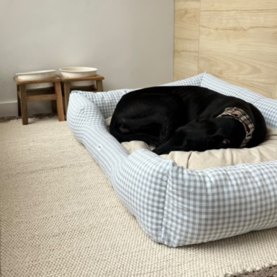Cama Perro Confort Vichy gris