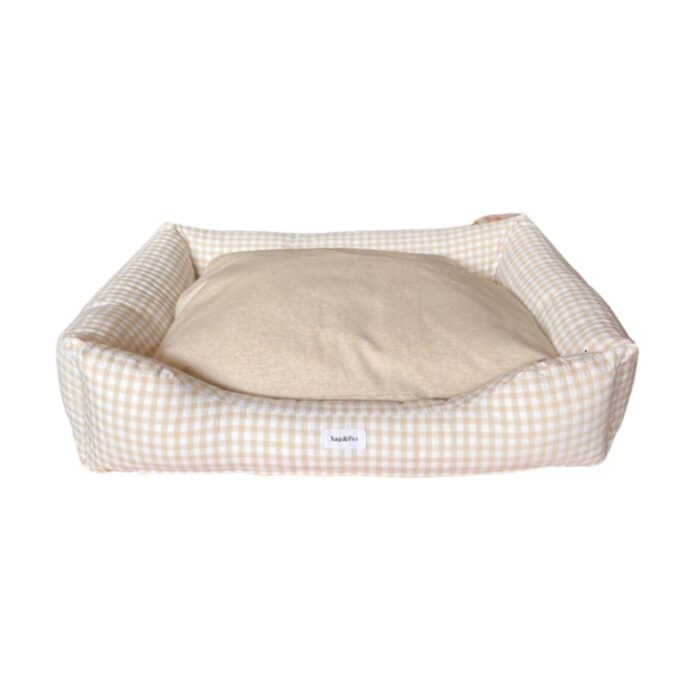 Cama Perro Confort Vichy beige