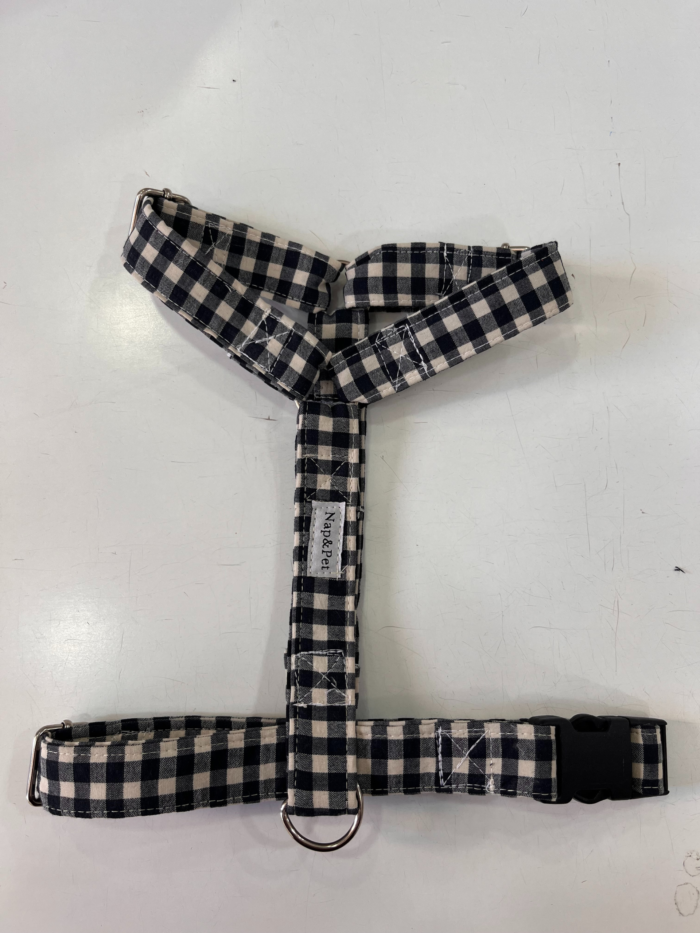 Arnés para perro Vichy Negro